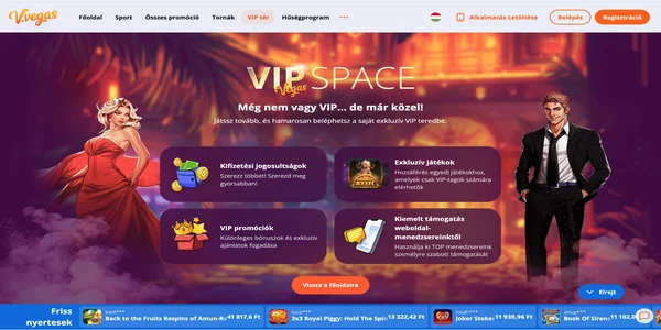 V.Vegas Casino VIP program na mobile